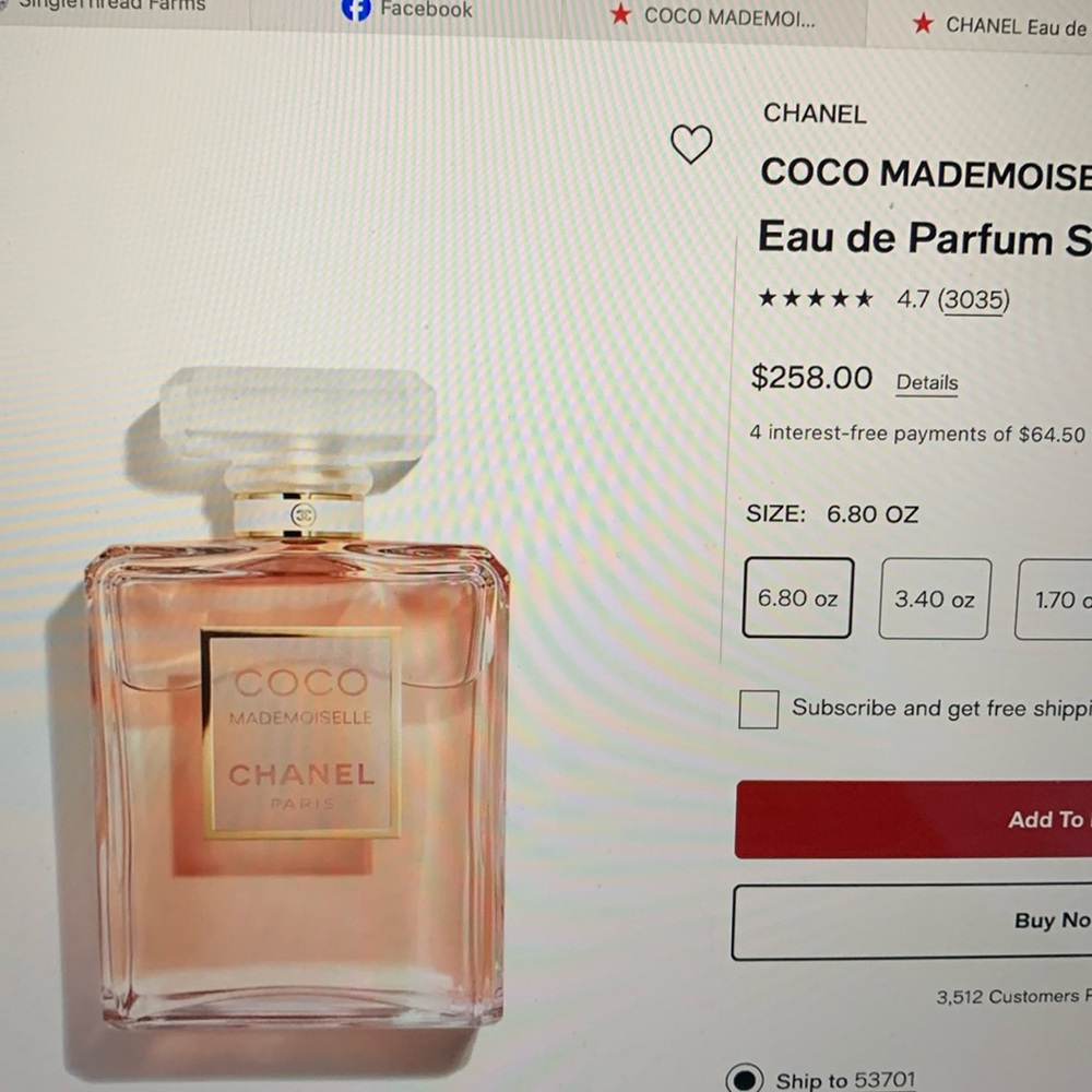 COPY - COPY - Coco mademoiselle eau de perfume spray 6.8 ounces